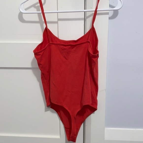 Cute Spaghetti Strap Red Bodysuit - Picture 2 of 3